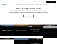 Tablet Screenshot of lakeshoretravel.com